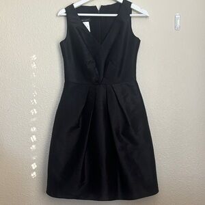 ALFRED SUNG Black V-Neck Midi Dress